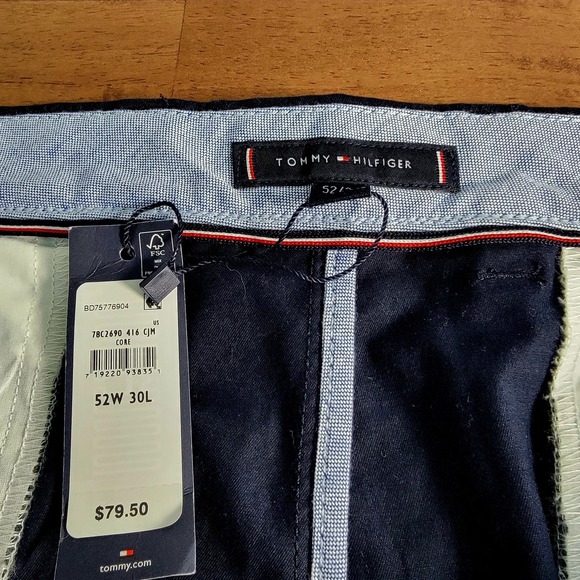 NWT Tommy Hilfiger Blue Pants 52/30 - Picture 3 of 5